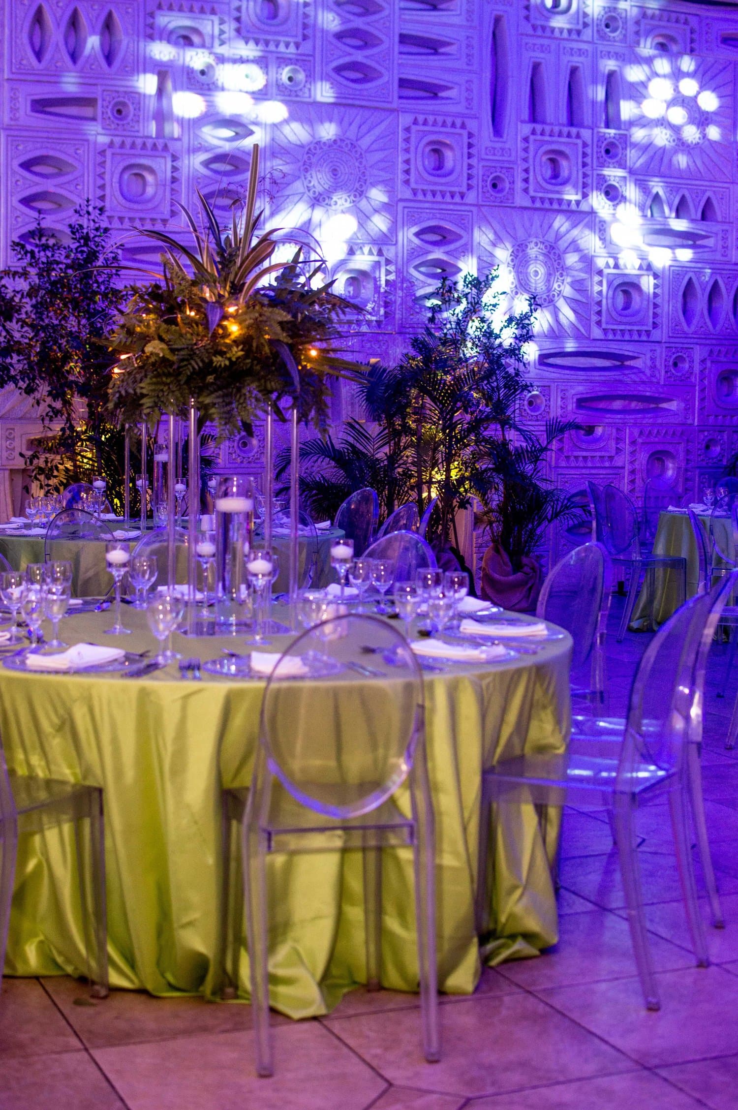Gala dinner room design for the Matriarch Marketing Annual Conference 2018 at the Blue Waters Hotel in Durban.
